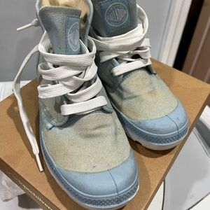 Palladium Blanc Hi Dream Blue Boots Shoe Size Womens 7